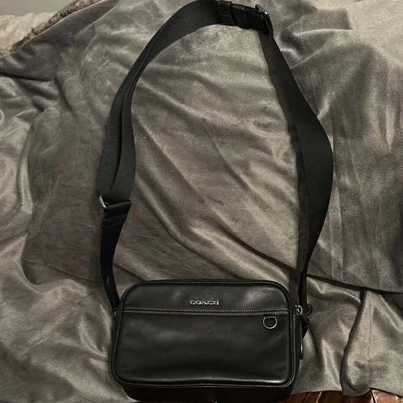 Coach Black Leather Unisex And/or Men\'s Bag - Gunmetal Coach Men main image 4